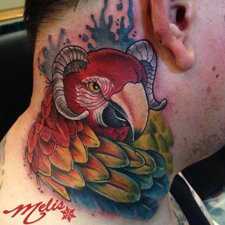 Melissa Fusco - parrot with goat horns